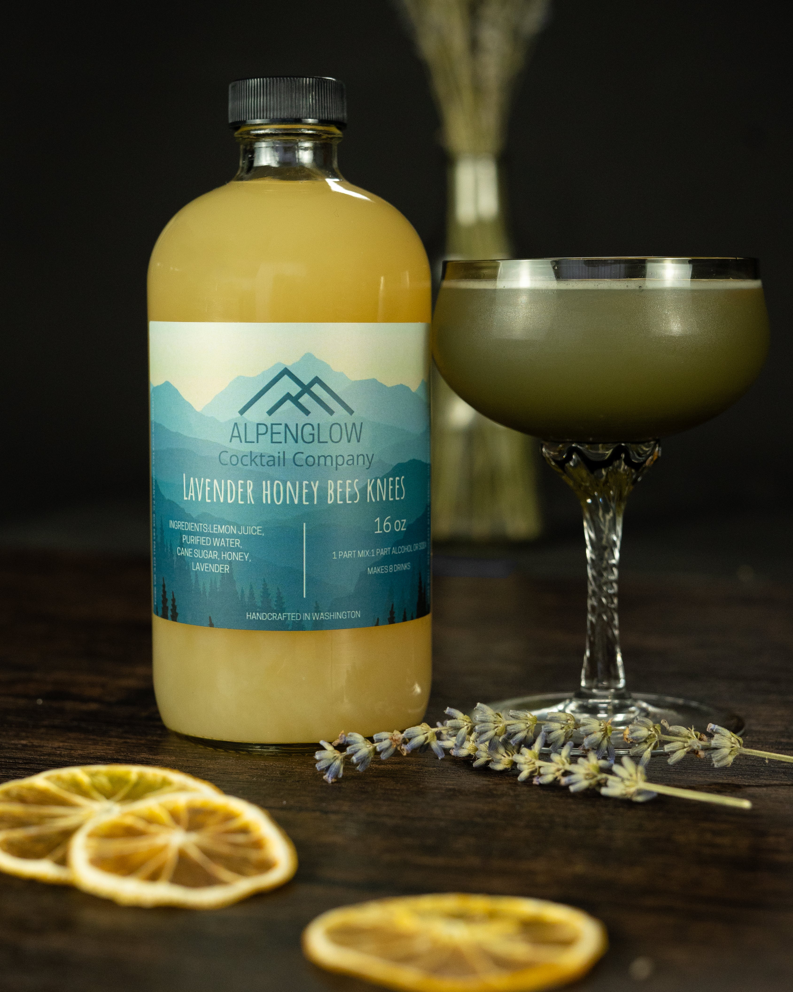 Alpenglow Cocktail Company Lavender Honey Bees Knees Cocktail Mixer